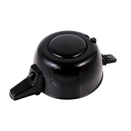 Replacement lid for airpot with push button design, offering leak-resistant seal, smooth dispensing, and durable construction. Ideal for commercial coffee and beverage service stations.