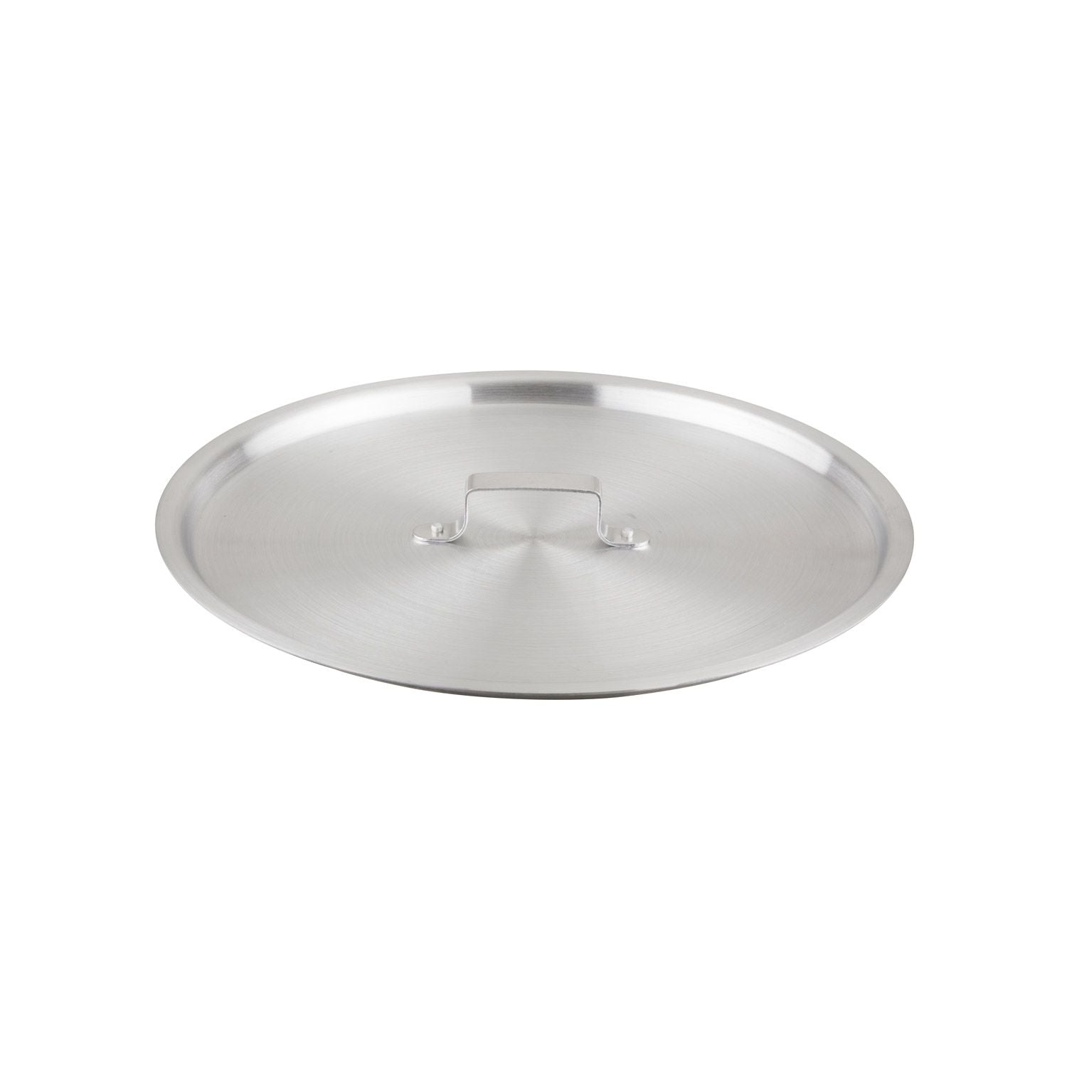 Lid aluminum for 10QT/12QT stock pot with riveted handle, durable, lightweight, warp-resistant, retains heat and moisture; perfect for home cooks and commercial kitchen applications.
