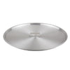 Lid aluminum for 160QT stock pot with riveted handle, snug-fitting, durable, warp-resistant, lightweight; ideal for retaining heat and moisture in commercial kitchens or bulk cooking.