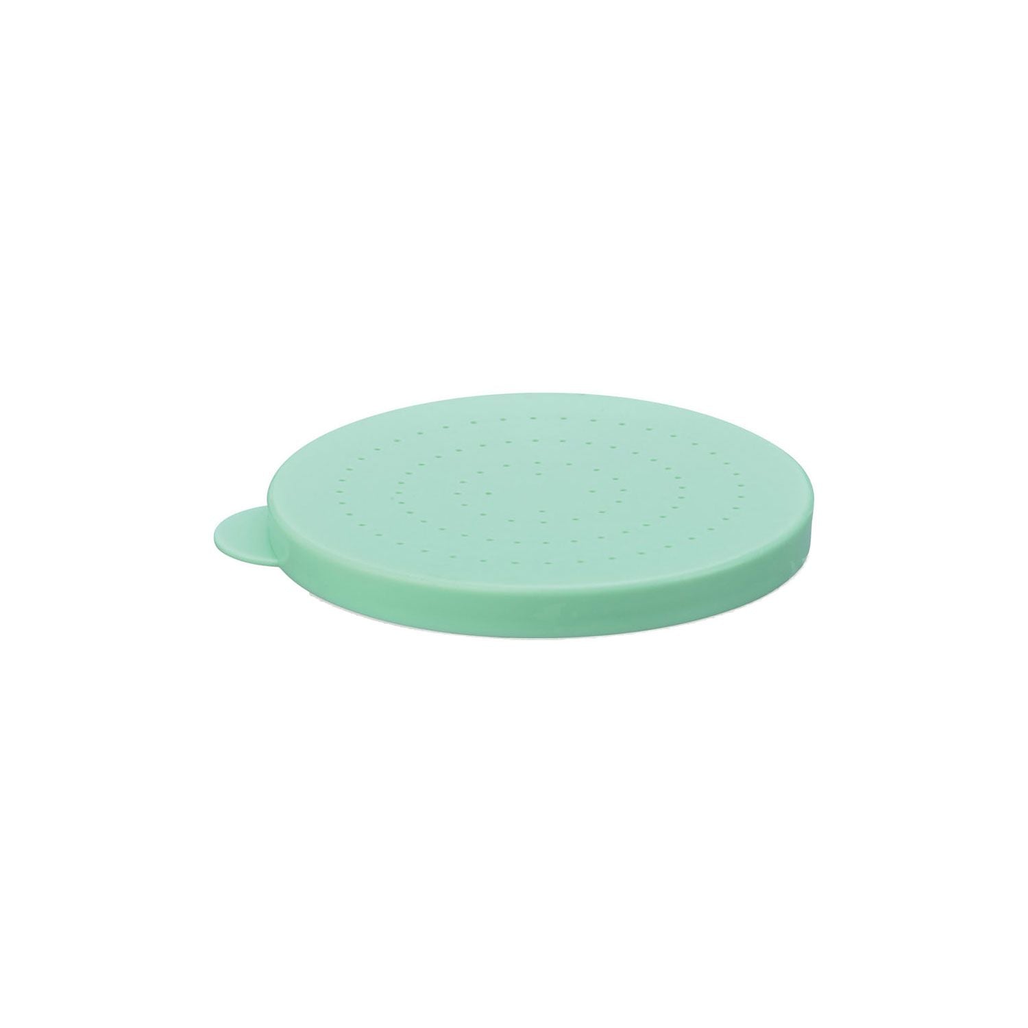 Durable polycarbonate green 0.5mm lid for PDRG series dredges, color-coded for safe ingredient use, break-resistant, easy to clean, packed 144 per case for commercial kitchen applications.