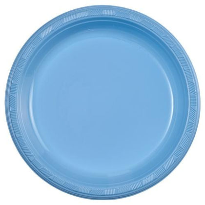 Light blue plastic plates in 7