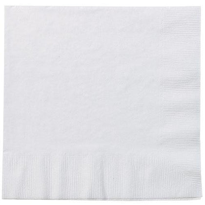 Luncheon napkins in white, red, gold, hot pink, pink, black, blue, and silver. Soft, absorbent, and durable disposable napkins, perfect for weddings, parties, and events with stylish and vibrant colors.