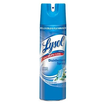 Lysol Disinfectant Spray 19oz in Spring Waterfall scent for odor and germ control

