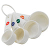 MCPP-4, 4pcs, White Plastic Measuring Cup Set