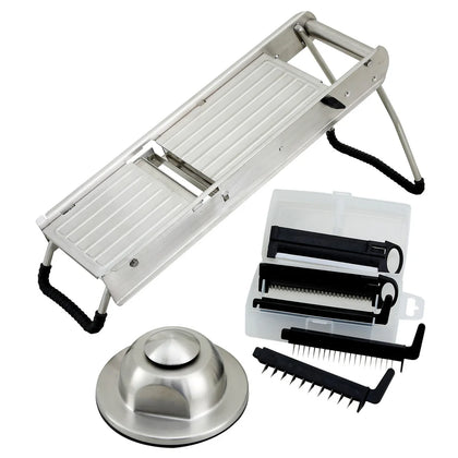 MDL-15, 5 S/S Blades w/Handguard Mandoline Slicer Set