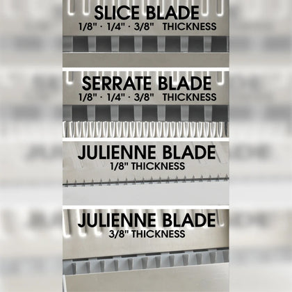 MDL-4P Mandoline Slice Set w/Plastic Hdl Guard & Built-in Blades