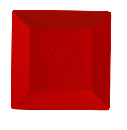 Yanco Square Plate ME-108 A great and affordable restaurant tableware. It is made from durable and reliable melamine material, which makes the plate look like ceramics. You can use this stylish plate to serve any dish you want. For example, you can use it for serving tortillas, rice, noodles, appetizers or hot meals. The Mexico collection has an elegant and stylish design. Performed in red color, it will perfectly fit any restaurant environment. 