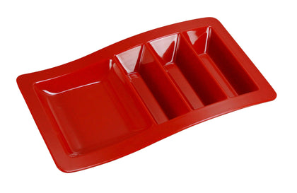 Yanco Stackable Taco Plate ME-1765 It is made from durable and reliable melamine material, which makes the plate look like ceramics. You can use this stylish plate to serve any dish you want. For example, you can use it for serving tacos, quesadillas or other appetizers. The Mexico collection has an elegant and stylish design. Performed in vibrant red color, it will perfectly fit any restaurant environment. Melamine tableware is a perfect solution for those who choose a reliable, durable, high-quality