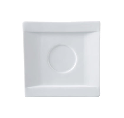 Yanco Square Saucer ML-002 is a stylish and durable addition to any dining establishment. Designed to pair perfectly with the Yanco Square Coffee/Tea Cup ML-001, this saucer enhances presentation while providing a functional base for serving tea and coffee. Made from high-quality porcelain with a super white finish, it offers a sleek and elegant look suitable for various settings. Its durable construction ensures long-lasting performance, and it is oven, microwave, and dishwasher safe for added convenience.