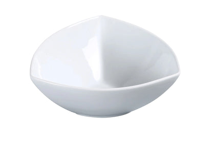 Yanco Triangle Bowl ML-505 is a stylish and functional addition to any dining establishment. Made from high-quality porcelain with a super white finish, this uniquely shaped bowl enhances the presentation of salads, pasta, sauces, and more. Its modern triangular design is perfect for upscale restaurants, sushi bars, diners, and catering events. Designed for convenience, this bowl is dishwasher, microwave, and freezer safe, making it ideal for busy food service environments.