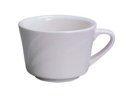 Yanco Coffee/Tea Cup MM-1 delivers both durability and elegance, making it a must-have for any café, bakery, or dining hall. Designed with a rolled rim and a comfortable finger-loop handle, this cup ensures an enjoyable drinking experience for your guests. Its high-quality porcelain construction offers better chip resistance than traditional ceramic, ensuring long-lasting use in busy establishments.