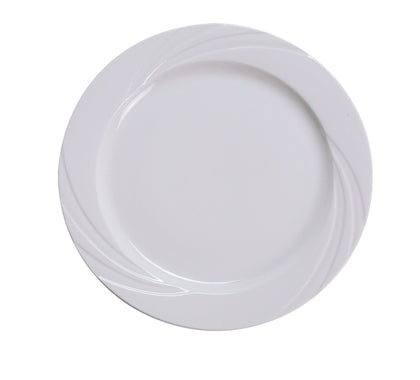 Yanco Plate MM-21 is a versatile and elegant choice for any dining setting. Made from sturdy bone-white porcelain, this plate offers superior durability and a bright finish that enhances food presentation. The wide rim ensures safe handling, while the dishwasher-safe design allows for easy maintenance. Perfect for serving entrées, appetizers, and desserts, this plate is ideal for banquet halls, hotels, and restaurants.