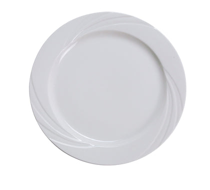 Yanco Plate MM-9 is a versatile and elegant choice for serving main courses. Made from durable bone-white porcelain, this plate offers both style and reliability, making it ideal for upscale restaurants, hotels, and banquet halls. As part of the Yanco Miami collection, it features a timeless design that enhances any table setting. Designed for convenience, this plate is dishwasher safe, ensuring easy cleanup in busy food service environments.