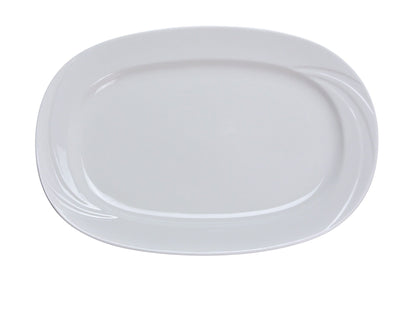 Yanco Rectangular Platter MM-93 is an elegant and durable addition to your serveware collection. Made from sturdy bone-white porcelain, this platter combines functionality with a sleek design, making it perfect for showcasing entrées, appetizers, and desserts. Its spacious rectangular shape provides ample room for creative plating, while its dishwasher-safe construction ensures easy maintenance. 