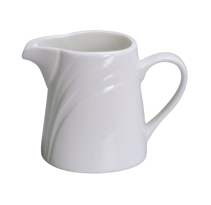 Yanco Creamer MM-PC is a versatile and stylish addition to any coffee shop, restaurant, or hotel. Designed for serving cappuccinos, lattes, hot cocoa, and more, this mug features a durable bone white porcelain construction that blends seamlessly with any existing serveware. Its wave-inspired design adds a subtle touch of coastal elegance, making it an ideal choice for upscale dining establishments.