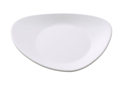 Yanco Triangle Plate MO-112 It is made from durable and reliable melamine material, which makes the plate look like ceramics. You can use this stylish plate to serve any dish you want. For example, you can use it for rice, noodles, appetizers or hot meals. The Moderne collection has an elegant and stylish design. Performed in white color, it will perfectly fit any restaurant environment. Whether it's an Italian, Japanese or American cuisine, it will subtly emphasize the atmosphere.