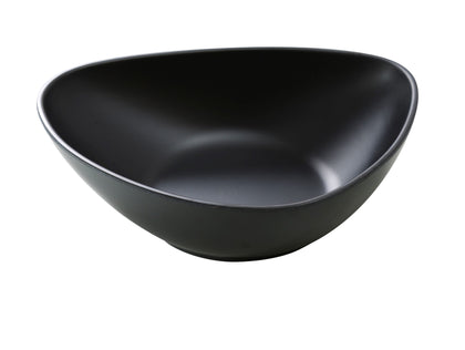 Yanco Deep Triangle/Soup Plate MO-209BK It is made from durable and reliable melamine material, which makes the plate look like ceramics. You can use this stylish plate to serve any dish you want. For example, you can use it for rice, noodles, appetizers or hot meals. The Moderne collection has an elegant and stylish design. Performed in black color, it will perfectly fit any restaurant environment.