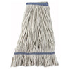 MOP-20 to 32W, 20oz-32oz, Looped End Blue/White Yarn Mop Heads