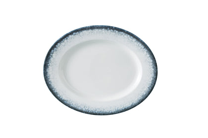 Yanco Oval Plate MR-212 offers a sleek, modern silhouette enhanced by a refined midnight blue rim. Its gently curved oval shape provides a sophisticated platform for serving appetizers, small entrees, or desserts. Crafted from durable porcelain, this plate is both stylish and versatile—ideal for contemporary dining environments that value both form and function.