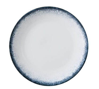 Yanco Coupe Round Plate MR-711 features a bold midnight blue rim, adding a touch of modern elegance to your dinner table. Its spacious design makes it ideal for serving a variety of main courses or dinner entrees. Crafted from durable porcelain, this plate combines style and functionality, perfect for both casual and upscale dining environments.