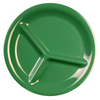 Yanco Three-Compartment Plate MS-710GR It is made from durable and reliable melamine material, which makes the plate look like ceramics. Melamine tableware is a perfect solution for those who choose a reliable, durable, high-quality and affordable dinnerware for their food-serving establishment. These round 3-compartment plates are easy to clean, NSF listed and BPA safe.