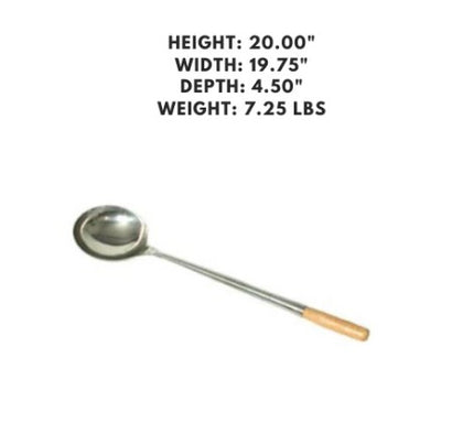 Set of 12 large machine-made ladles, ideal for serving soups, stews, and sauces.