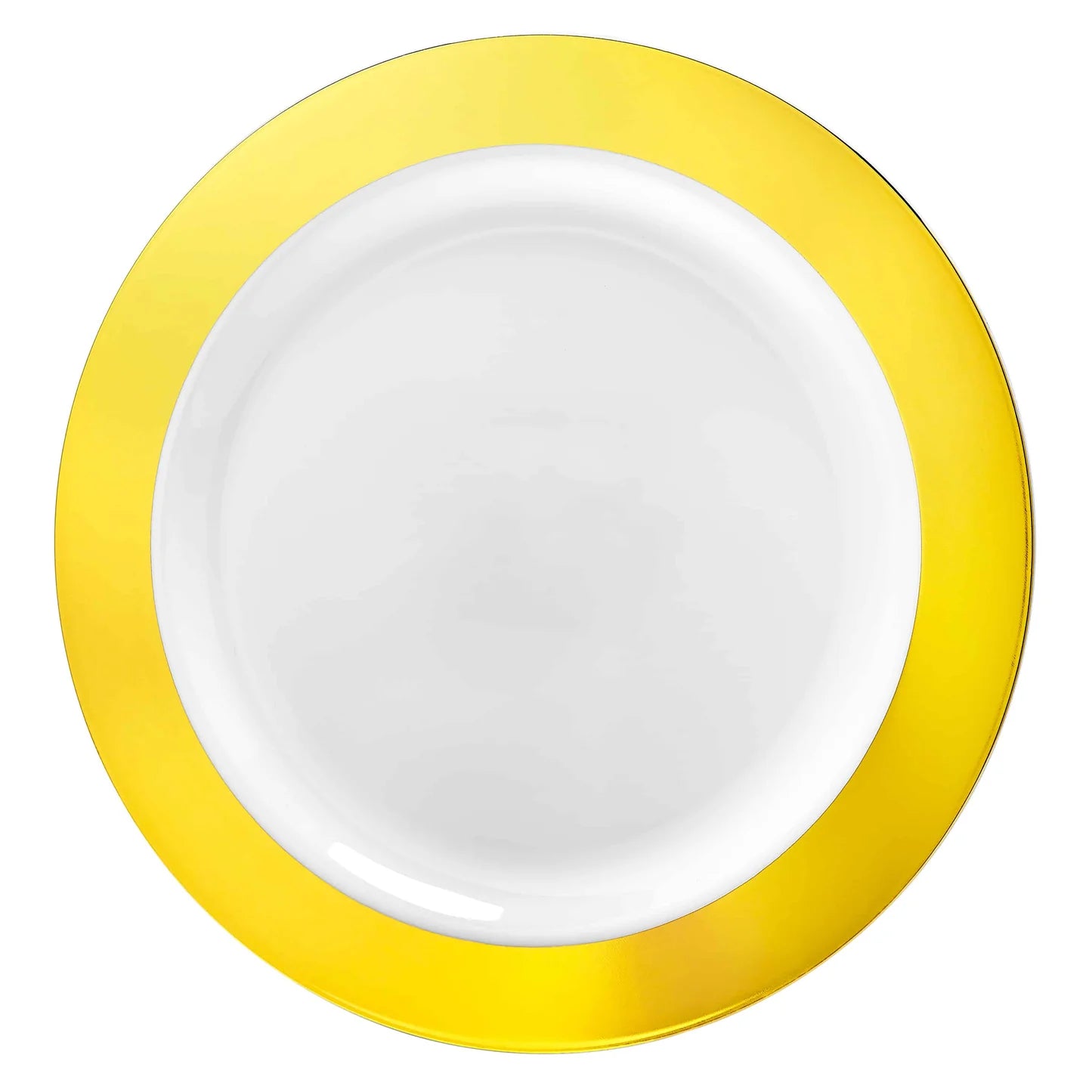 Magnificence Round Gold Plates in 10.25