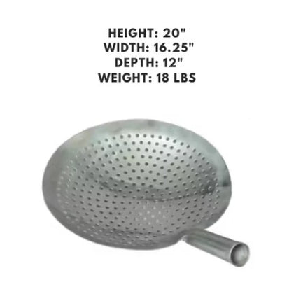 Pack of 12 Mandarin Stainless Steel Strainers, 12 inches, perfect for straining liquids, draining pasta, and rinsing fruits or vegetables.



