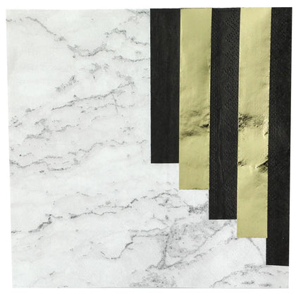 Marble Stripes Lunch Napkin, featuring a modern marble design with stripes. Available in premium, absorbent material, perfect for upscale events, weddings, and parties. Stylish and functional.