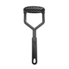 Black nylon masher with ergonomic handle, durable heat-resistant nylon head, safe for nonstick cookware, dishwasher safe; perfect for mashing vegetables and potatoes; packed 144 each per case.