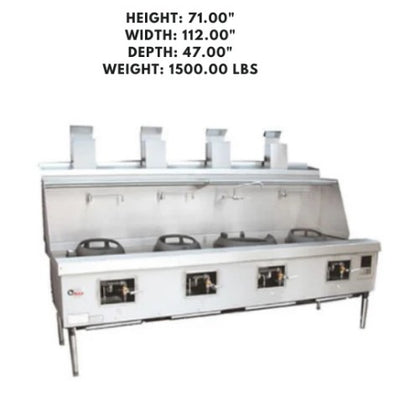 MasterRange CHBR S/S with Flue, MASTER RANGE 4, a durable stainless steel cooking range with a flue system, designed for high-efficiency commercial kitchens.