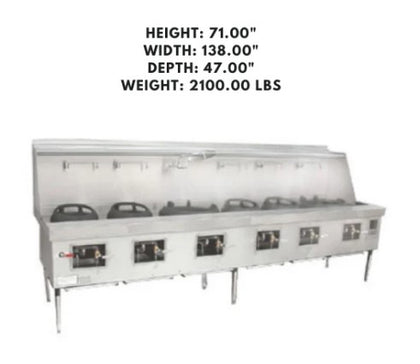 MasterRange CHBR S/S with Flue, MASTER RANGE 6, a durable stainless steel cooking range with a flue system, designed for high-efficiency use in commercial kitchens.