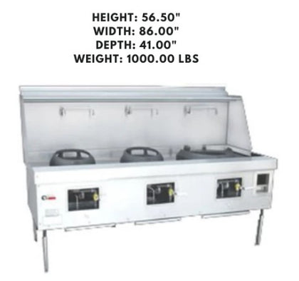 MasterRange CHBR STD No Flue, 3-chamber design, ideal for efficient, flueless cooking in commercial kitchens.