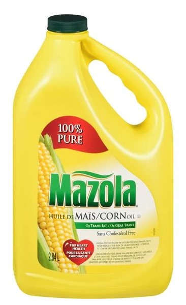 Mazola Canola Oil, 2.84L bottles, case of 6, pure canola cooking oil with light flavor and high smoke point for healthy cooking.