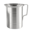 4QT aluminum measuring cup with spout, stamped measurements, open handle, and dent-resistant build. Durable, accurate, and stable. Quantity break: 12 each. Perfect for bulk kitchen prep.
