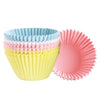 Medium Rainbow Baking Cups for muffins and cupcakes. Grease-resistant and durable with vibrant rainbow designs. Perfect for birthdays, celebrations, and baking enthusiasts. Food-safe and easy to use.