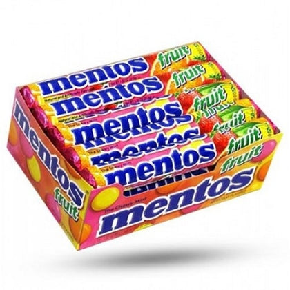 Mentos Chewy Candy Rolls Mixed Fruit Assorted Flavors 15 count pack

