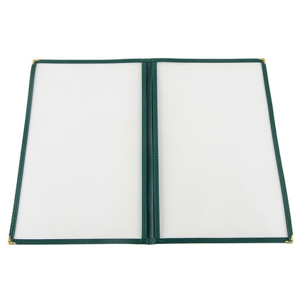 Green 2-pocket menu cover for 8.5x14