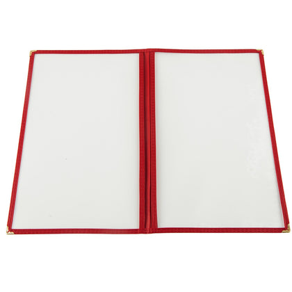 Red 2-pocket menu cover for 8.5x14