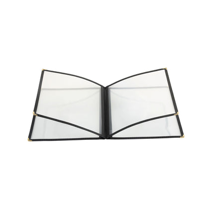 Black 4-pocket menu cover for 8.5x11
