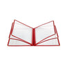 Red 6-pocket menu cover for 8.5x11