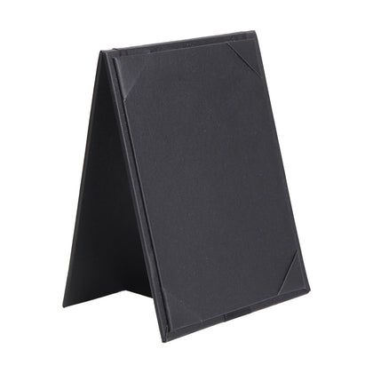 Black 2-panel tent-style menu cover for 5x7