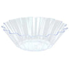 Mini Fanflair Dish – Fan-shaped serving dish for appetizers or desserts. Durable, BPA-free plastic in clear. Ideal for weddings, parties, and upscale events.