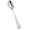 Mini Polished Silver Utensil Box – Includes 48 durable and elegant spoons or forks. Perfect for appetizers, desserts, weddings, and parties. Reusable or disposable for easy cleanup.