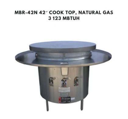 42-inch Mongolian BBQ cooktop with natural gas, offering a spacious and high-performance cooking surface for grilling and stir-frying.