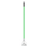 57-inch metal stirrup frame mop handle, packed by 6 each per case. Durable, rust-resistant, and strong—ideal for commercial janitorial use and heavy-duty cleaning tasks in schools, offices, and warehouses.