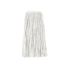 White 32oz cotton cut-end mop head, packed by 20 each per case. Durable, highly absorbent, and efficient—ideal for heavy-duty cleaning in schools, offices, hospitals, and commercial settings.