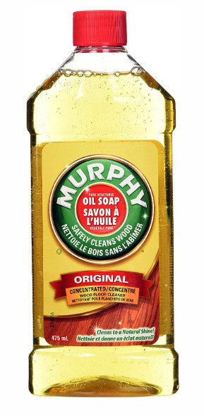 Murphy Oil Soap, 475ml (16oz) bottle, gentle wood cleaner made with natural ingredients for safe and effective household cleaning.