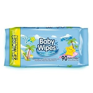 My Fair Baby Premium Baby Wipes, Blue 90 Pieces