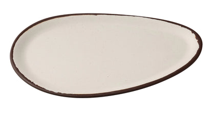 Yanco Oval Plate NA-212 Crafted from high-quality melamine, this plate is both durable and lightweight. Its oval shape and break-resistant design make it ideal for frequent use in commercial dining settings. Designed to be dishwasher safe, this plate ensures quick and efficient cleaning, which is essential for high-turnover environments. The ivory color with a speckled finish and brown rim adds a touch of sophistication, enhancing the presentation of any dish.